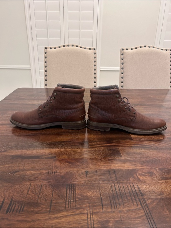 Sperry Men\'s Dark Brown Leather Lace-Up Ankle Boots Full Grain Leather